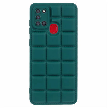 For Samsung Galaxy A21s TPU Case Cover Down Jacket Scratch-proof Mobile Phone Cover