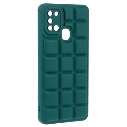 For Samsung Galaxy A21s TPU Case Cover Down Jacket Scratch-proof Mobile Phone Cover