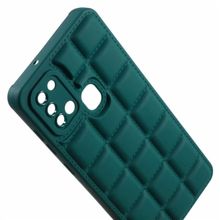 For Samsung Galaxy A21s TPU Case Cover Down Jacket Scratch-proof Mobile Phone Cover
