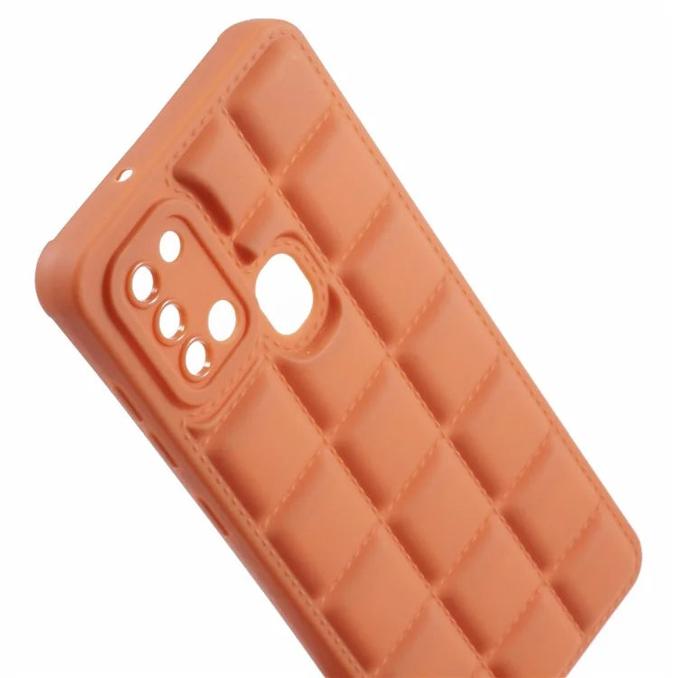 For Samsung Galaxy A21s TPU Case Cover Down Jacket Scratch-proof Mobile Phone Cover