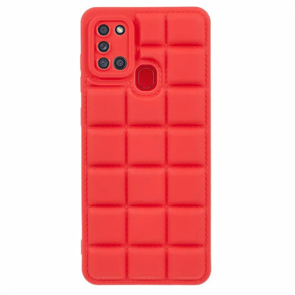 For Samsung Galaxy A21s TPU Case Cover Down Jacket Scratch-proof Mobile Phone Cover
