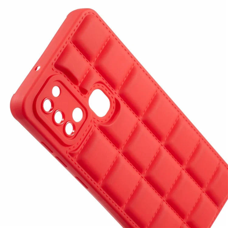 For Samsung Galaxy A21s TPU Case Cover Down Jacket Scratch-proof Mobile Phone Cover
