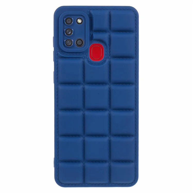 For Samsung Galaxy A21s TPU Case Cover Down Jacket Scratch-proof Mobile Phone Cover