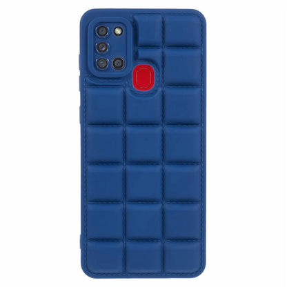 For Samsung Galaxy A21s TPU Case Cover Down Jacket Scratch-proof Mobile Phone Cover