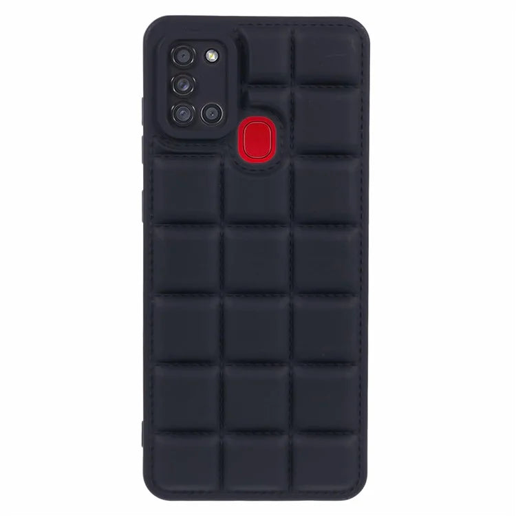 For Samsung Galaxy A21s TPU Case Cover Down Jacket Scratch-proof Mobile Phone Cover