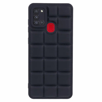 For Samsung Galaxy A21s TPU Case Cover Down Jacket Scratch-proof Mobile Phone Cover