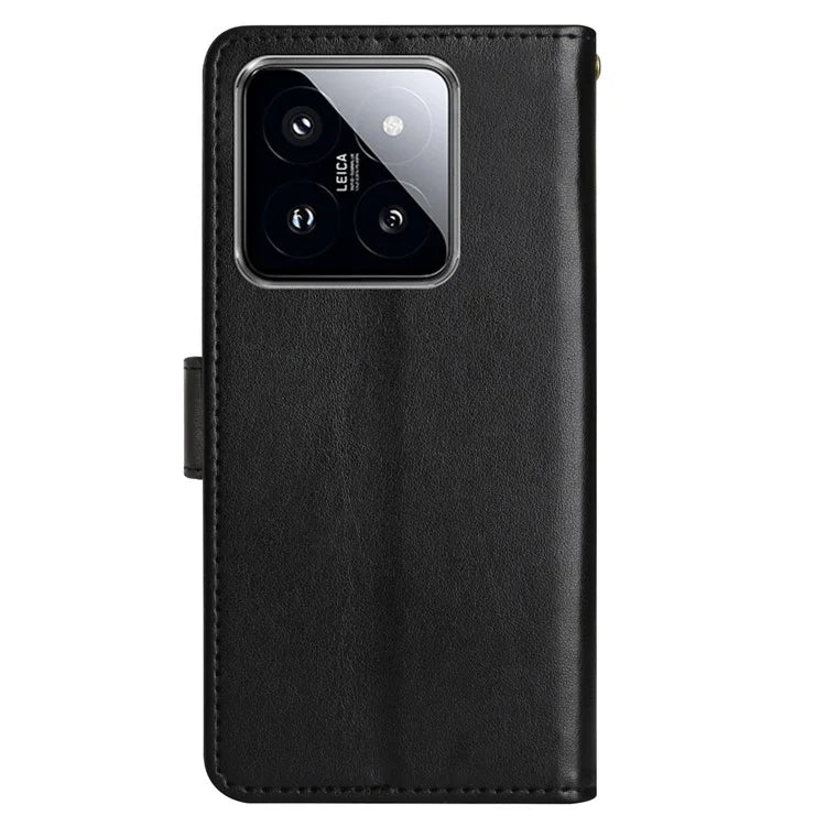 For Xiaomi 14 Case Wallet Card Slots Leather Phone Cover Butterfly Pattern