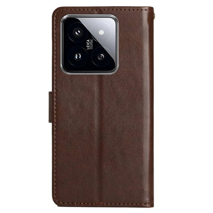 For Xiaomi 14 Case Wallet Card Slots Leather Phone Cover Butterfly Pattern