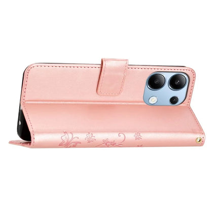 For Xiaomi Redmi Note 13 4G Case Wallet Stand Butterfly Leather Flip Phone Cover