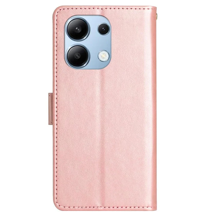 For Xiaomi Redmi Note 13 4G Case Wallet Stand Butterfly Leather Flip Phone Cover