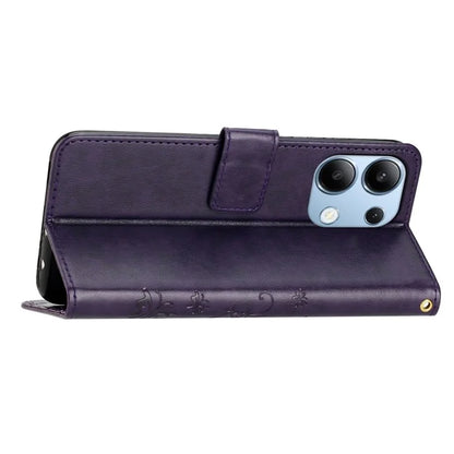 For Xiaomi Redmi Note 13 4G Case Wallet Stand Butterfly Leather Flip Phone Cover