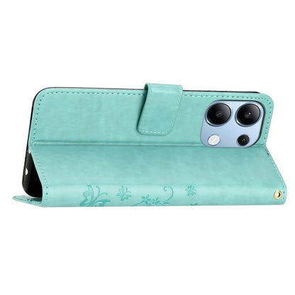 For Xiaomi Redmi Note 13 4G Case Wallet Stand Butterfly Leather Flip Phone Cover