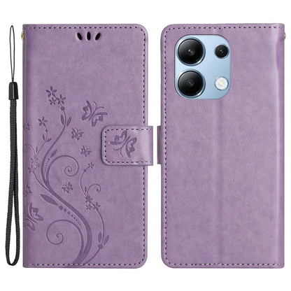 For Xiaomi Redmi Note 13 4G Case Wallet Stand Butterfly Leather Flip Phone Cover