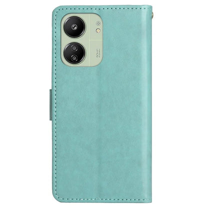 For Xiaomi Redmi 13C 4G / Poco C65 4G Leather Case Butterfly Phone Wallet Cover
