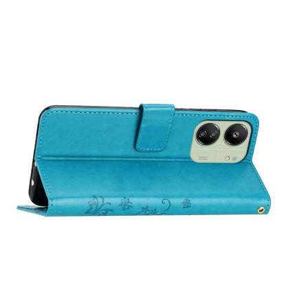 For Xiaomi Redmi 13C 4G / Poco C65 4G Leather Case Butterfly Phone Wallet Cover
