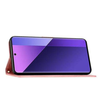 For Xiaomi Redmi 13C 4G / Poco C65 4G Leather Case Butterfly Phone Wallet Cover