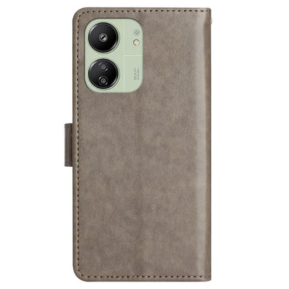 For Xiaomi Redmi 13C 4G / Poco C65 4G Leather Case Butterfly Phone Wallet Cover