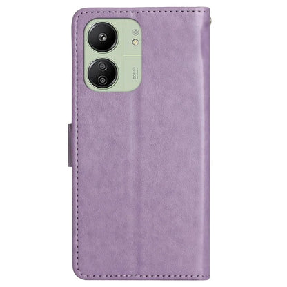 For Xiaomi Redmi 13C 4G / Poco C65 4G Leather Case Butterfly Phone Wallet Cover