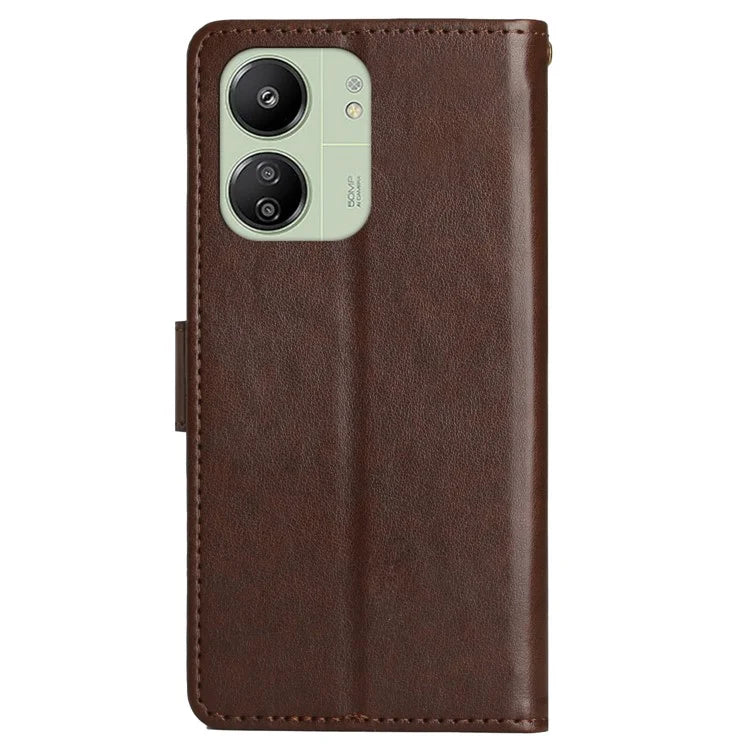 For Xiaomi Redmi 13C 4G / Poco C65 4G Leather Case Butterfly Phone Wallet Cover