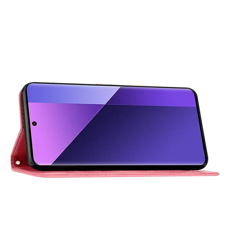 For Xiaomi Redmi 13C 4G / Poco C65 4G Leather Case Butterfly Phone Wallet Cover
