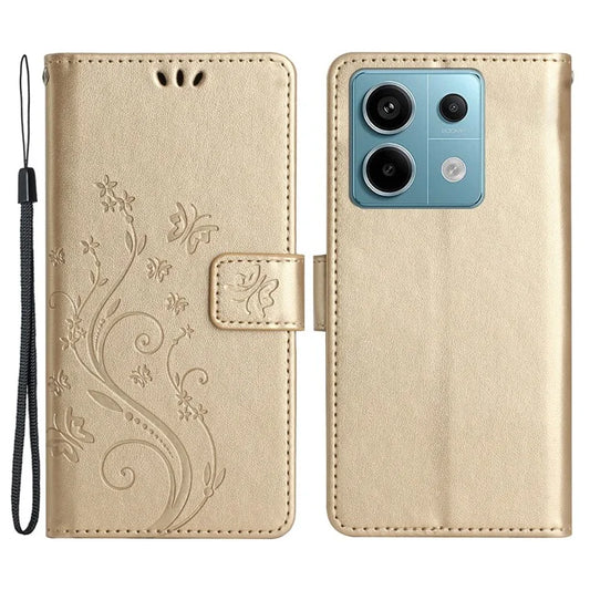 For Xiaomi Redmi Note 13 Pro 5G / Poco X6 5G Case Leather Wallet Cover Butterfly Imprinted