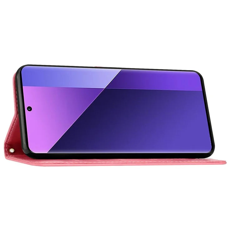 For Xiaomi Redmi Note 13 Pro 5G / Poco X6 5G Case Leather Wallet Cover Butterfly Imprinted
