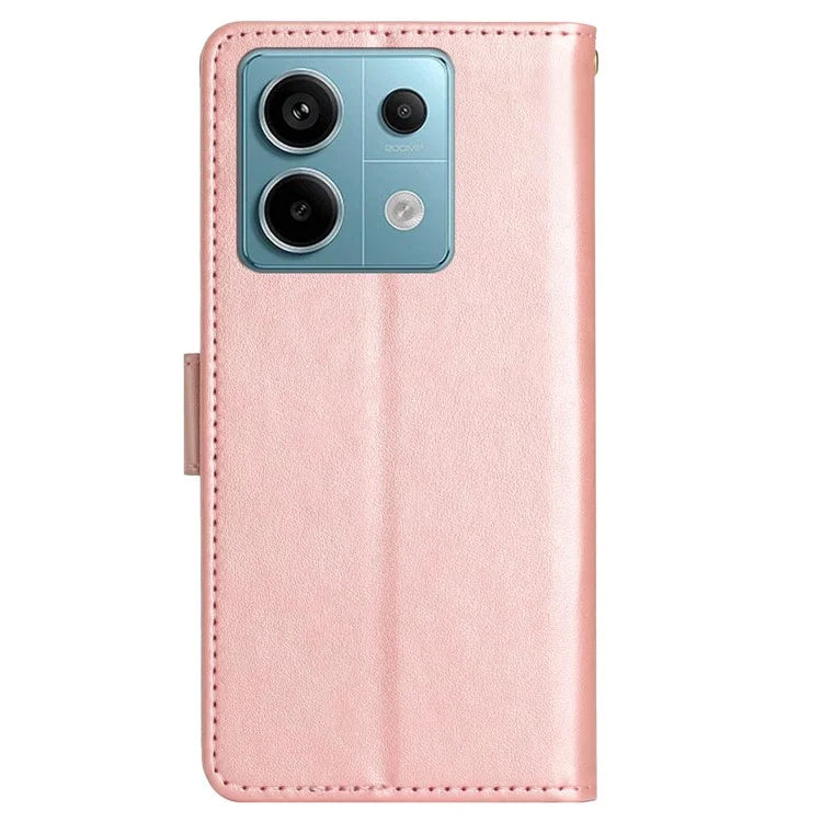 For Xiaomi Redmi Note 13 Pro 5G / Poco X6 5G Case Leather Wallet Cover Butterfly Imprinted