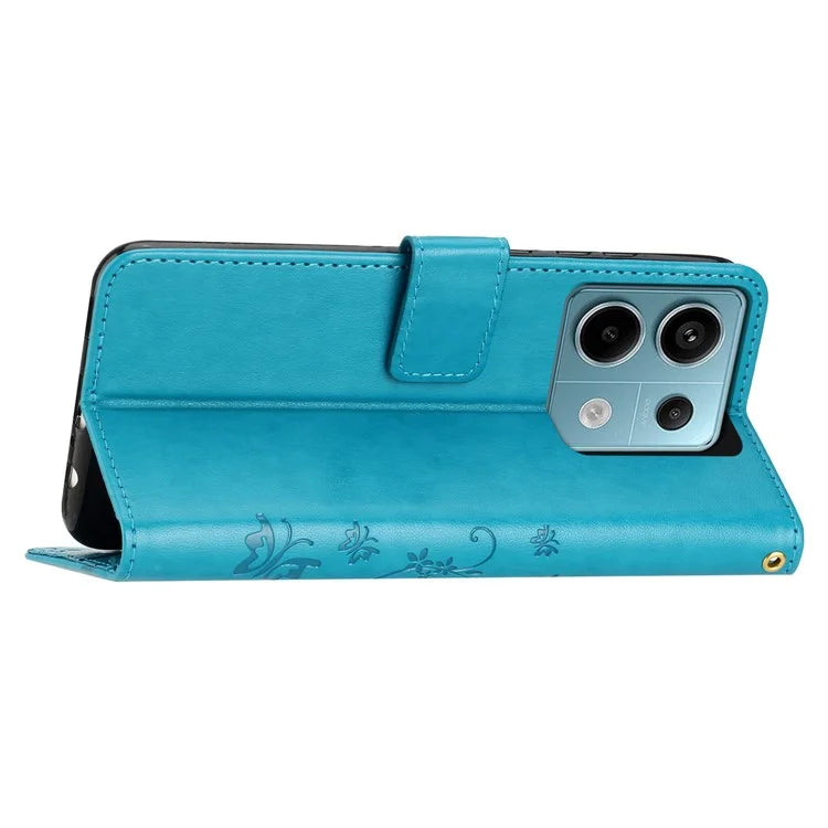 For Xiaomi Redmi Note 13 Pro 5G / Poco X6 5G Case Leather Wallet Cover Butterfly Imprinted
