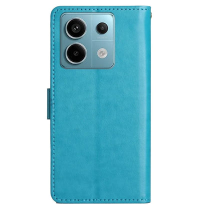 For Xiaomi Redmi Note 13 Pro 5G / Poco X6 5G Case Leather Wallet Cover Butterfly Imprinted