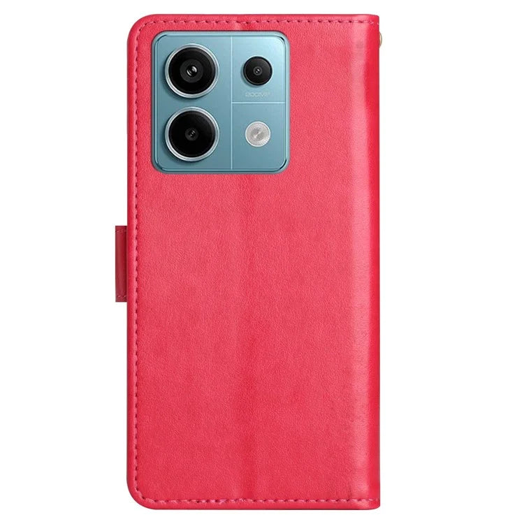 For Xiaomi Redmi Note 13 Pro 5G / Poco X6 5G Case Leather Wallet Cover Butterfly Imprinted