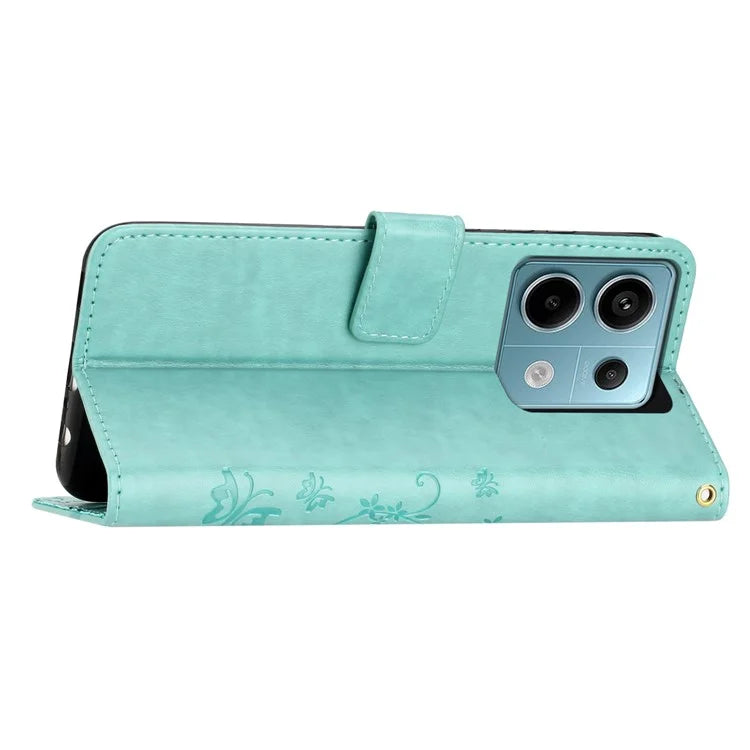 For Xiaomi Redmi Note 13 Pro 5G / Poco X6 5G Case Leather Wallet Cover Butterfly Imprinted