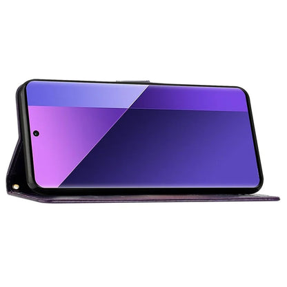 For Xiaomi Redmi Note 13 Pro 5G / Poco X6 5G Case Leather Wallet Cover Butterfly Imprinted
