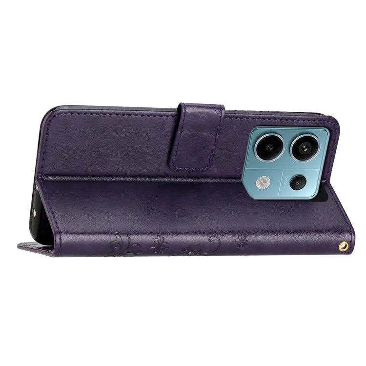 For Xiaomi Redmi Note 13 Pro 5G / Poco X6 5G Case Leather Wallet Cover Butterfly Imprinted