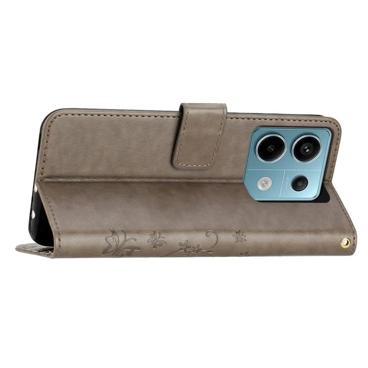 For Xiaomi Redmi Note 13 Pro 5G / Poco X6 5G Case Leather Wallet Cover Butterfly Imprinted