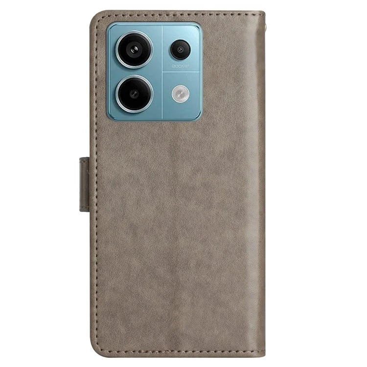 For Xiaomi Redmi Note 13 Pro 5G / Poco X6 5G Case Leather Wallet Cover Butterfly Imprinted