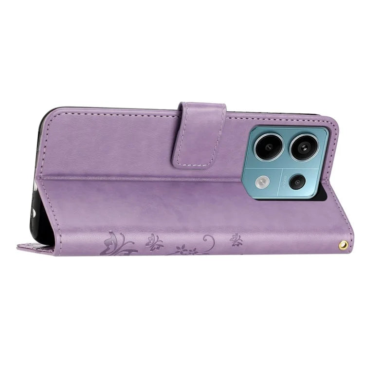For Xiaomi Redmi Note 13 Pro 5G / Poco X6 5G Case Leather Wallet Cover Butterfly Imprinted