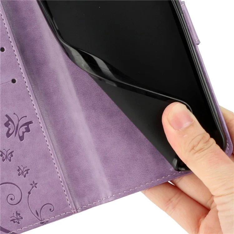 For Xiaomi Redmi Note 13 Pro 5G / Poco X6 5G Case Leather Wallet Cover Butterfly Imprinted