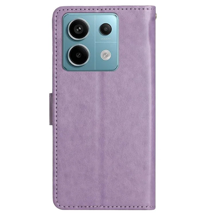 For Xiaomi Redmi Note 13 Pro 5G / Poco X6 5G Case Leather Wallet Cover Butterfly Imprinted