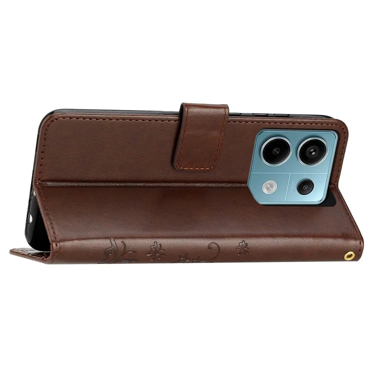 For Xiaomi Redmi Note 13 Pro 5G / Poco X6 5G Case Leather Wallet Cover Butterfly Imprinted