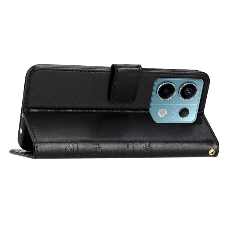 For Xiaomi Redmi Note 13 Pro 5G / Poco X6 5G Case Leather Wallet Cover Butterfly Imprinted