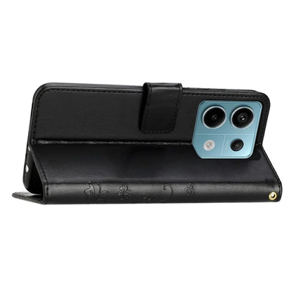 For Xiaomi Redmi Note 13 Pro 5G / Poco X6 5G Case Leather Wallet Cover Butterfly Imprinted