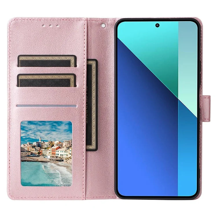 For Xiaomi Redmi Note 13 4G Wallet Case PU Leather Flip Phone Cover with Stand