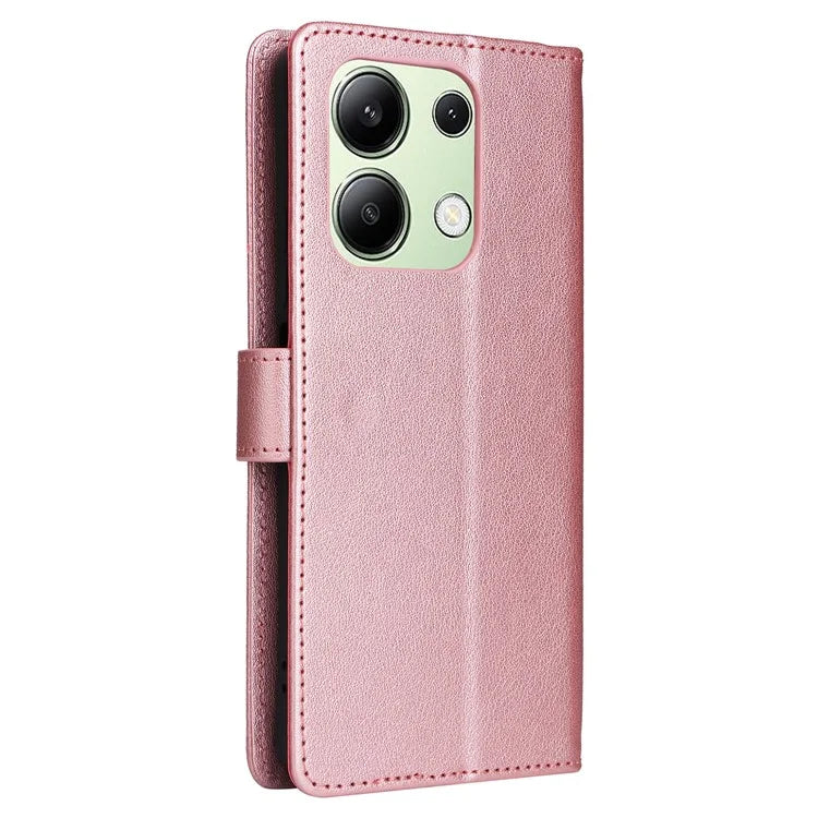 For Xiaomi Redmi Note 13 4G Wallet Case PU Leather Flip Phone Cover with Stand