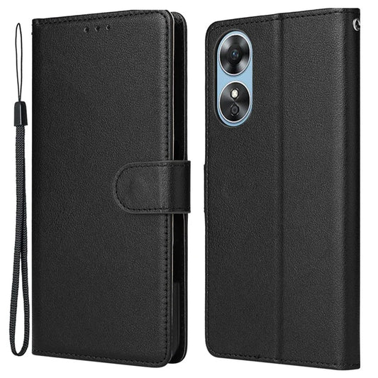 For Oppo A17 4G Case 3 Card Slots Leather Wallet Stand Phone Cover