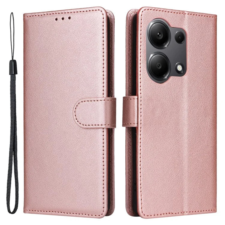 For Xiaomi Redmi Note 13 Pro 4G / Poco M6 Pro 4G Leather Case Card Slots Phone Stand Cover