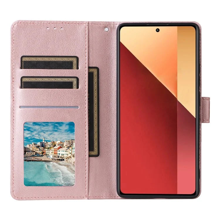 For Xiaomi Redmi Note 13 Pro 4G / Poco M6 Pro 4G Leather Case Card Slots Phone Stand Cover