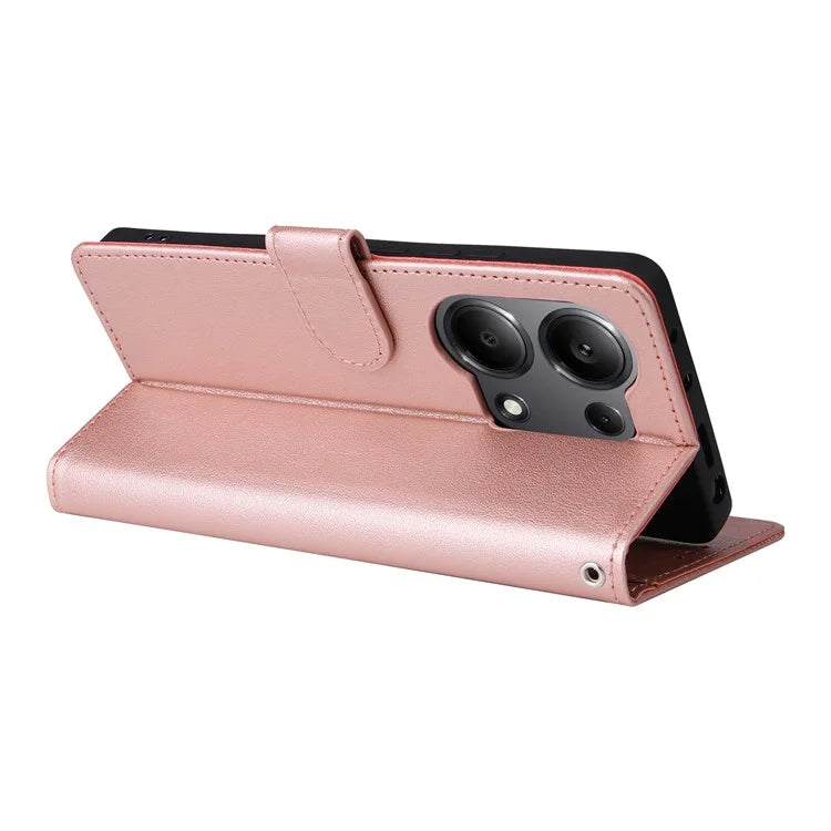 For Xiaomi Redmi Note 13 Pro 4G / Poco M6 Pro 4G Leather Case Card Slots Phone Stand Cover