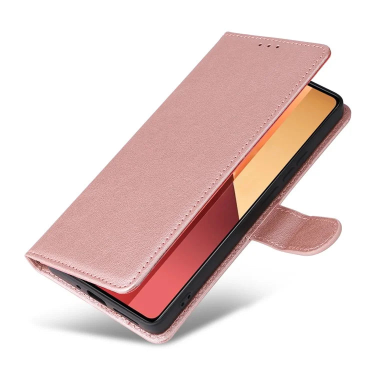 For Xiaomi Redmi Note 13 Pro 4G / Poco M6 Pro 4G Leather Case Card Slots Phone Stand Cover