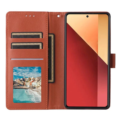 For Xiaomi Redmi Note 13 Pro 4G / Poco M6 Pro 4G Leather Case Card Slots Phone Stand Cover