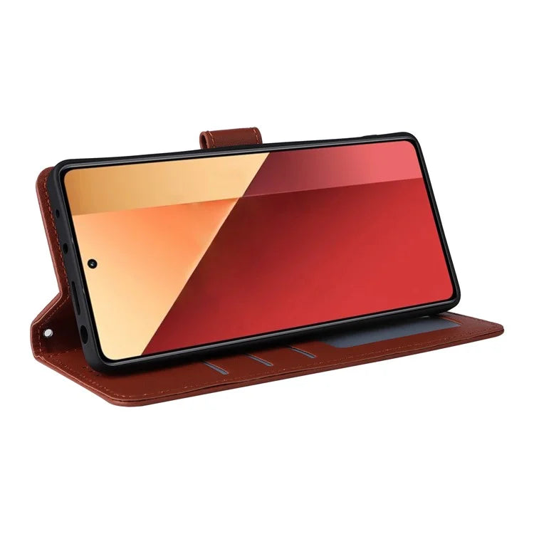 For Xiaomi Redmi Note 13 Pro 4G / Poco M6 Pro 4G Leather Case Card Slots Phone Stand Cover